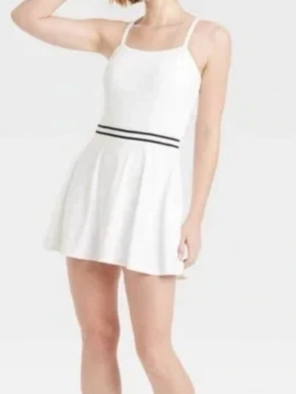 Women's Knit Cami Strap Active Dress - JoyLab White Size Small